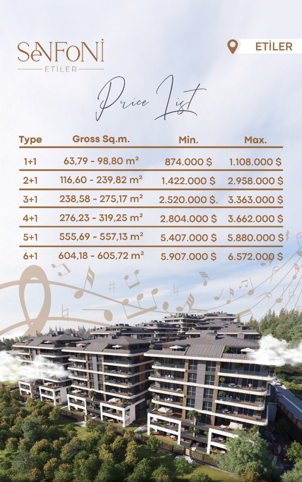 Senfoni Etiler, İstanbul’un prestijli semti Etiler’de lüks yaşam ve yüksek yatırım fırsatları sunuyor. Arap yatırımcılar için ayrıcalıklı bir proje.